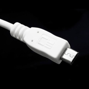 OTG Micro USB Host Connector кабел универсален бял